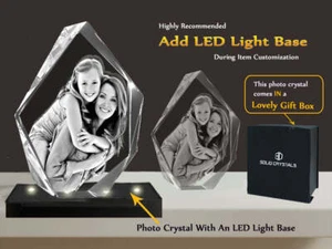3D Foto Kristall Prestige - Personalisiertes Foto - Xtra Large - 2,5kg - Geschenk - Bild 1 von 6