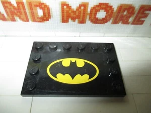 Lego - 1x Fliesennieten 4x6 Batman Logo Muster 6863 6180pb053 - Bild 1 von 1