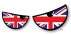 Pair Of ANGRY EVIL Eyes Eye Union Jack British Flag car Motorbike Helmet Sticker