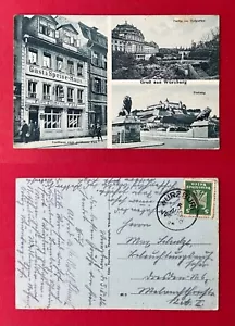 AK WÜRZBURG 1926 Gasthaus Zum goldenen Fass, Hofgarten, Festung ( 137230 - Bild 1 von 1