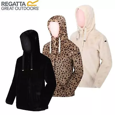 Regatta Womens Haddie Full Zip Heavyweight Hooded Faux Fur Fleece Hoodie • 42.68€