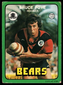 1978 #115 Bruce Foye North Sydney Bears Scanlens rugby league NRL card - Picture 1 of 2