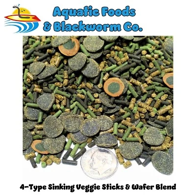 AQUATIC FOODS INC. Veggie Lovers Sinking Blend for African Cichlids, Shrimp, Snails, Crays GB-160
