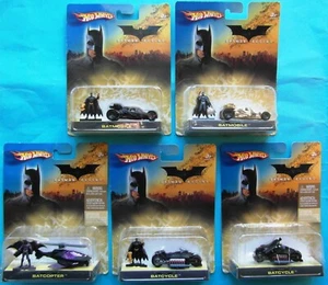 Batman Hot Wheels Batman Begins Set of 5. With figures. Mint .Carded. 2005 - Picture 1 of 6