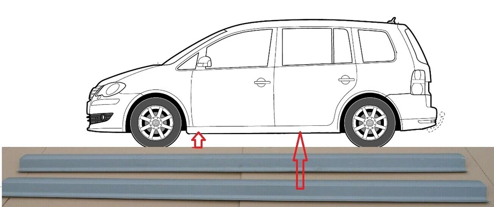 Volkswagen Touran 1T 2003-2010 Schweller Reparaturblech Rechts + Links Set - Bild 1 von 2
