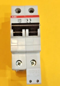 S202-C63 S202C63 Interruttore magnetotermico 2P 63A ABB 551052 Curva C +S2C-H10 - Bild 1 von 7