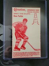 1972-73 Carnation Milk Tulsa Oilers Dave Fortier Hockey Card CHL See Pics Rare