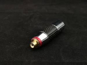 1x 3 Pin XLR-Stecker auf Cinch-Buchse reines Silber Kohlefaser Audio Adapter Konverter - Bild 1 von 3