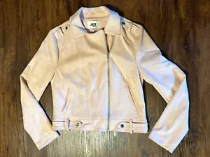 NWT Jack by BB Dakota Women's Small Faux Suede Pink Short Lined Zip Jacket - Picture 1 of 18