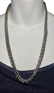 Stainless Steel 19.7 Inch (50 cm) 2.4mm Mesh Chain Necklace - Picture 1 of 3