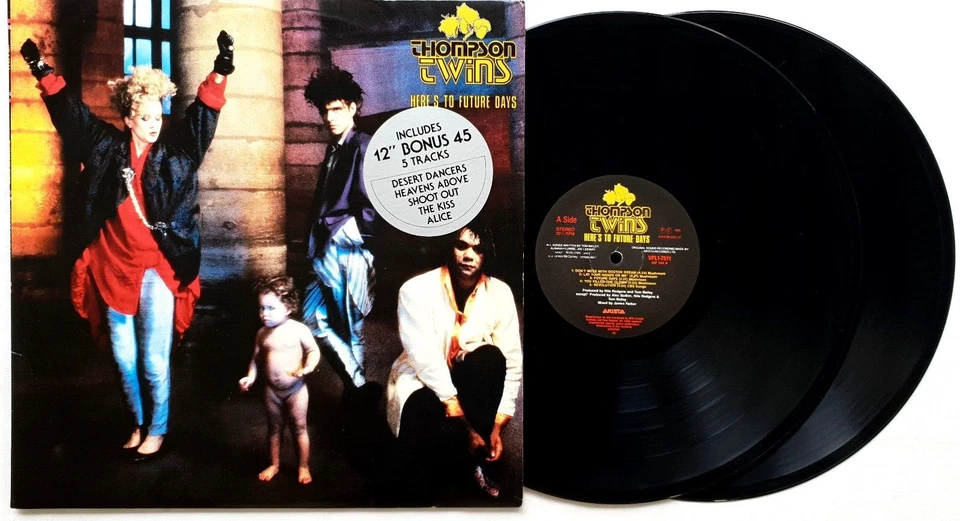 Thompson Twins-Here's To Future Days LP + Bonus 12” EP 1985 Arista ‎– VPL1 7511 Foto 1 de 3