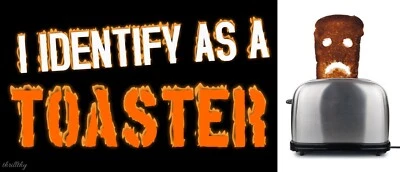 I Identify As A Tostadora Calcomanía Adhesiva 7" x 3" Llama Txt Scion xB Caja Parachoques Coche Foto 1 de 4