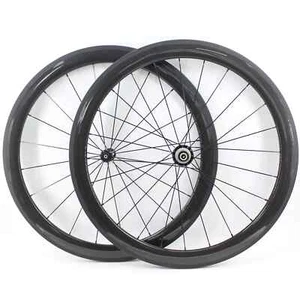 700C Rennrad Vollcarbon Laufradsatz Tubular Clincher Tubeless Fahrrad Laufrader - Bild 1 von 24