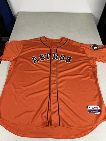 2015 Houston Astros majestic Cool Base post season jersey orange Size 60 Perfect Cover