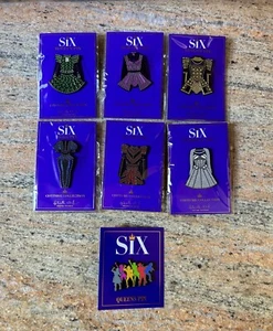 SIX The Broadway Musical Dress Pin Collection w/ Silhouette Pin - 7 Pins Total - Imagen 1 de 3