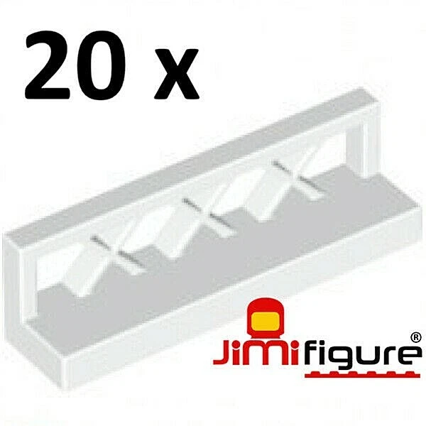 NEW 20 x LEGO Fence 1x4x1 Lattice White 3633 Genuine Bulk Lot - image 1 of 1