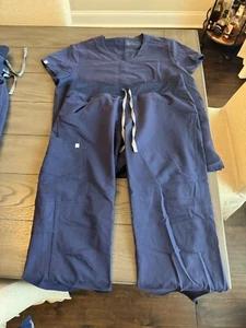 FIGS Women’s Scrubs Set Technical Collection Blue Pants Size M/Tall, Top Size S - Picture 1 of 4