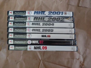 PlayStation 2 PS2 NHL Video Game Lot Of 7 All Complete 2001 2002 04 05 06 07 09 - Picture 1 of 21