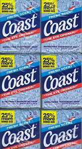 12 bars Coast Deodorant Bath Soap 4oz. Bars Fresh Scent - The Eye Opener - Picture 1 of 1