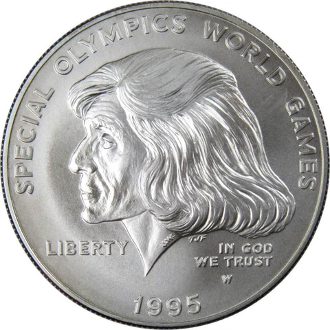 Special Olympics Games Commemorative 1995 W 90% Silver Dollar BU $1 Coin Cover