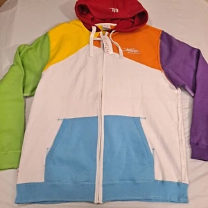 VINTAGE Miskeen Mens 3XL NEW Hoodie Jacket Full Zip Multicolor NWT Retro ●READ● - Picture 1 of 23