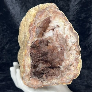 Grupo de cristal de cuarzo lechoso rojo hematita natural de 6-1/3" geoda áspera curación - Imagen 1 de 18