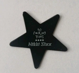 Motley Crue Nikki Sixx Guitar Pick 30th Anniversary Tour Issued Star Pick - Picture 1 of 6