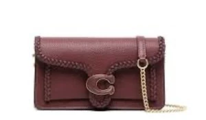 COACH Braided Leather Trim Tabby Chain Clutch - Picture 1 of 4