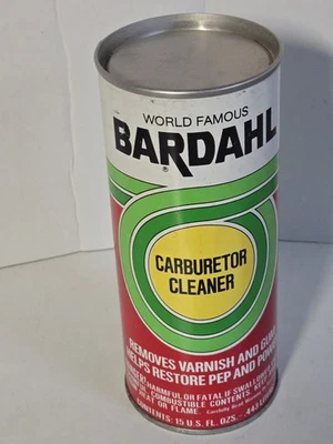 Limpiador de carburador NOS Bardahl 15 oz. Lata de aceite completamente metálica Foto 1 de 4