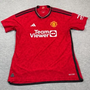 Adidas Fußball Trikot Herren L rot Manchester United Football Shirt Authentic - Bild 1 von 9