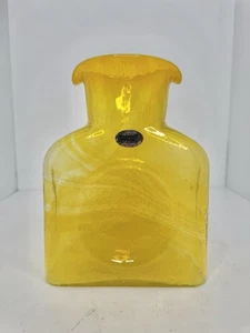 Blenko Glass 384 Star Seed Water Bottle In Citrine 1st Quality W/label - Picture 1 of 6