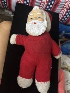 Plüsch Gummi Gesicht SANTA Vintage Japan Weihnachten Stofftier 12 Zoll braucht TLC - Bild 1 von 12