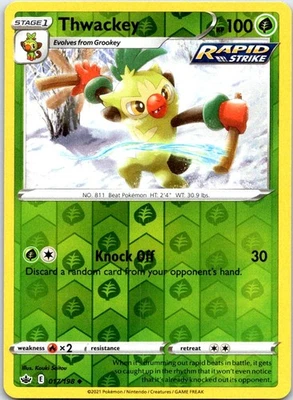 Thwackey 017/198 SWSH06: Chilling Reign Uncommon Reverse Holo NM - Image 1 of 2