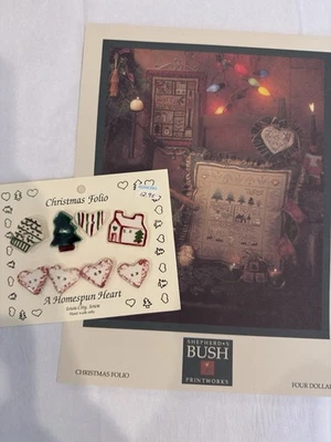 Shepards Bush CHRISTMAS FOLIO Cross Stitch Pattern & Christmas Sew On Buttons - Image 1 of 4