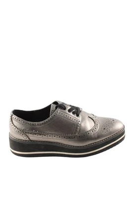 ZARA Scarpa stringata Donna Scarpa bassa Taglia IT 36 argento stile casual - Immagine 1 di 4