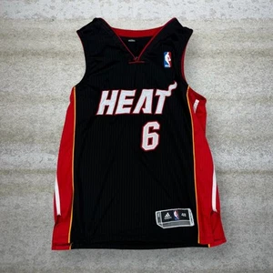 Lebron James Miami Heat Jersey L Adidas Black Polyester Climacool 48 +2 Length - Picture 1 of 3