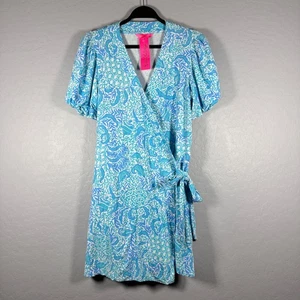 Nuevo con etiquetas Vestido Lilly Pulitzer Salvina Elastizado Envolvente Resort Blanco Bondad Ranuras L - Imagen 1 de 5