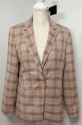 NUEVO Blazer a Cuadros The Limited Talla 8 Preppy Campus Oficina Chaqueta Clásica Nueva con Etiquetas $149 Foto 1 de 4