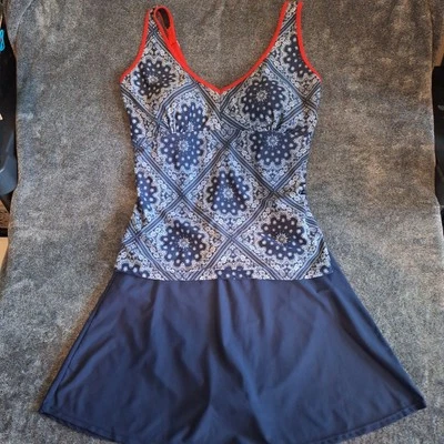 Traje de baño Tankini y falda Your Best Look 2 piezas mujer 18 azul rojo bandana incorporada Foto 1 de 4