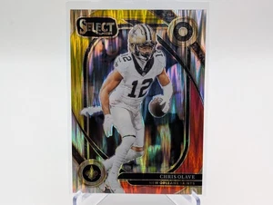 2024 Panini Select Chris Olave #237 Club Level rojo y amarillo Shock Prizm - Imagen 1 de 2