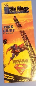 1998 Six Flags Magic Mountain Park Souvenir Karte mit Superman The Ride - Bild 1 von 9