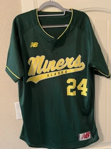 New Balance Miners Größe Large #24 Trikot Alaska Baseball League grün/gelb - Bild 1 von 4