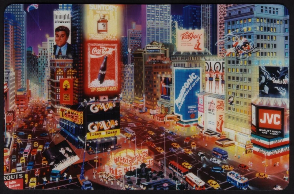 100u Alexander Chen's 42nd Strasse: New York City Mal Platz: Jumbo Handy Karte - Image 1 of 1