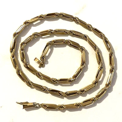 Oro 10k Milán? Collar Cadena Cuerda 22" 5mm Oro Amarillo Estilo Único 13.78G Foto 1 de 4