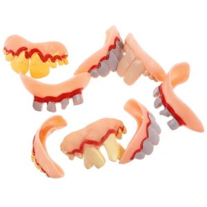 Ugly Teeth Halloween False Rotten Teeth Prop Denture Model Prank Funny Tricks - Picture 1 of 12