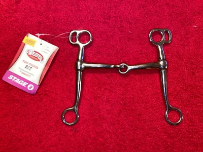NWTAG 5'' WEAVER LEATHER STAGE 2 TOM THUMB SNAFFLE BIT STAINLESS STEEL 6'' CHEEK - Image 1 of 4