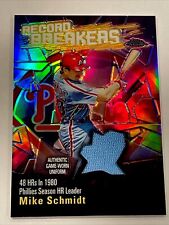 2003 MIKE SCHMIDT TOPPS CHROME RECORD BREAKERS GU  JERSEY REFRACTOR  PHILLIES!!!