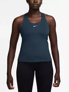 Nike Women's Drifit Swoosh Bra Tank Navy (Size Large) NEW W TAG - Picture 1 of 3