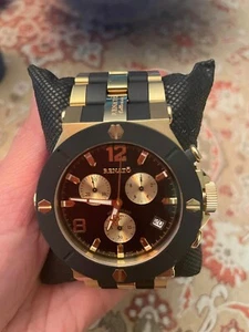 Renato Wilde Beast Swiss ETA G10.211, BLack/Gold Rubber Integration Men's Watch - Picture 1 of 12