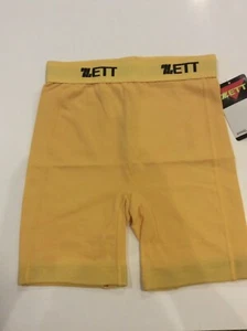 Zett Youth Medium Gold Yellow Compression Shorts Sliding Shorts Spandex - Picture 1 of 4